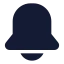 Bell icon with solid sharp style