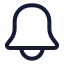 Bell icon with stroke rounded style