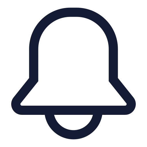 Bell Icon in Stroke Sharp style