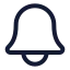 Bell icon with stroke standard style