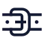Belt icon with stroke sharp style