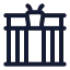 Berlin icon with stroke rounded style