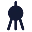 Berlintower icon with solid rounded style