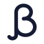 Beta icon with solid rounded style