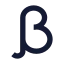 Beta icon with solid sharp style