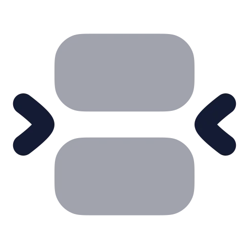 Between Horizontal End Icon in Bulk Rounded style