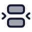 Betweenhorizontalend icon with duotone rounded style