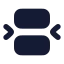Betweenhorizontalend icon with solid rounded style