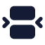 Betweenhorizontalend icon with solid standard style