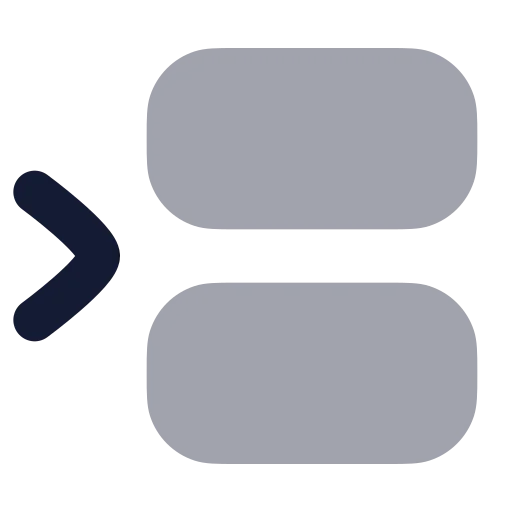 Between Horizontal Start Icon in Bulk Rounded style