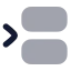 Betweenhorizontalstart icon with bulk rounded style