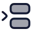 Betweenhorizontalstart icon with duotone rounded style
