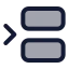 Betweenhorizontalstart icon with duotone standard style