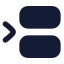 Betweenhorizontalstart icon with solid rounded style