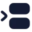 Betweenhorizontalstart icon with solid rounded style