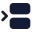Betweenhorizontalstart icon with solid standard style