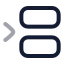 Betweenhorizontalstart icon with twotone rounded style