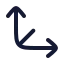 Betweenverticalend icon with duotone rounded style