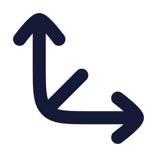 Between Vertical End Icon in Solid Rounded style