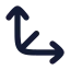 Betweenverticalend icon with solid rounded style