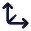 Betweenverticalend icon with solid standard style