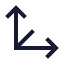 Betweenverticalend icon with stroke sharp style