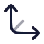 Betweenverticalend icon with twotone rounded style