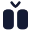Betweenverticalstart icon with bulk rounded style