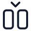 Betweenverticalstart icon with duotone standard style