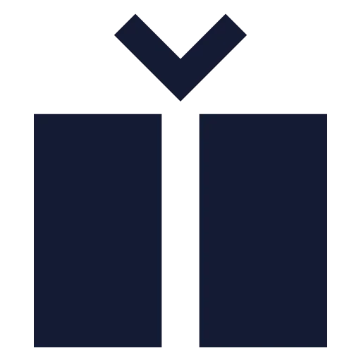 Between Vertical Start Icon in Solid Sharp style