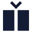 Betweenverticalstart icon with solid sharp style