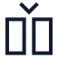 Betweenverticalstart icon with solid sharp style