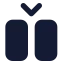 Betweenverticalstart icon with solid standard style