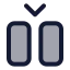 Betweenverticalstart icon with solid standard style