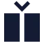 Betweenverticalstart icon with stroke standard style
