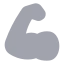 Bicepsflexed icon with bulk rounded style