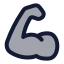 Bicepsflexed icon with duotone rounded style