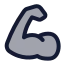 Bicepsflexed icon with duotone standard style