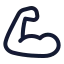 Bicepsflexed icon with stroke standard style