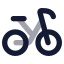 Bicycle icon with bulk rounded style