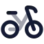 Bicycle icon with bulk rounded style
