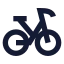 Bicycle icon with solid sharp style
