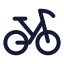 Bicycle icon with stroke standard style