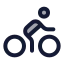Bike icon with duotone rounded style