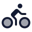 Bike icon with duotone rounded style