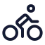 Bike icon with duotone standard style