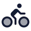 Bike icon with duotone standard style