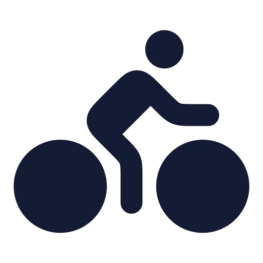 Bike Icon in Solid Rounded style