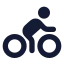 Bike icon with solid rounded style