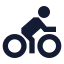 Bike icon with solid sharp style